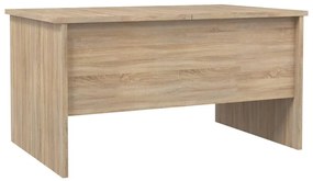 Sonoma tölgy színű szerelt fa dohányzóasztal 80 x 50 x 42,5 cm