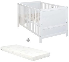 Fehér babaágy állítható magassággal 70x140 cm Easy Sleep – Roba