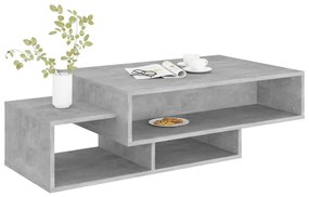 Betonszürke szerelt fa dohányzóasztal 105 x 55 x 32 cm