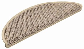 15 db szizál hatású sötét bézsszínű lépcsőszőnyeg 56x17x3 cm