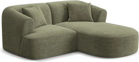 Zöld kordbársony sarokkanapé (jobb oldali-heverő résszel) Campi – Cosmopolitan Design