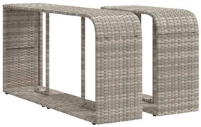 2 db világosszürke polyrattan tárolópolc