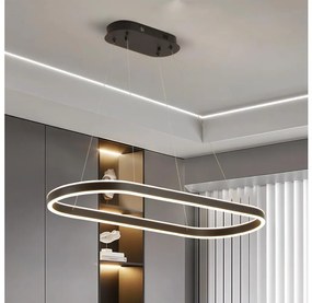 Brilagi - PONDIE kábeles LED csillár, 43 W, 230 V, 80x30 cm, fekete