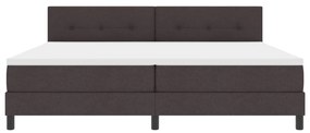 Boxspring ágy matraccal Sötét Barna 200 x 200 cm szövet