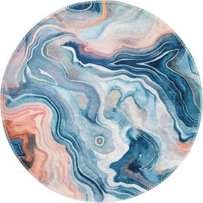 Kék-rózsaszín mosható kerek szőnyeg ø 100 cm Colors of Joy – Vitaus