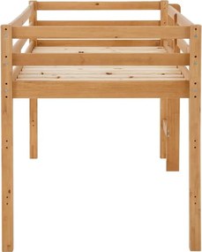 Natúr színű magasított borovi fenyő gyerekágy 90x200 cm Alpi – Støraa