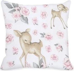 Gyerek párna párnahuzat Gyerekeknek Ajándék Édes Őz Rózsaszín