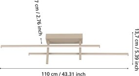 Eglo 901886 - TREPILIANO LED mennyezeti lámpa LED/20W/230V bézs