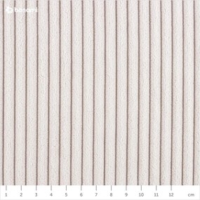 Bézs kárpitozott franciaágy tárolóhellyel ágyráccsal 180x200 cm Cube – Meise Möbel