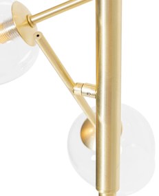 Klasszikus állólámpa arany üveggel 5-lámpás - Elien