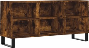 vidaXL füstös tölgy színű szerelt fa TV-szekrény 103,5x30x50 cm