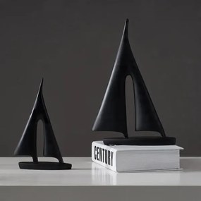 Asztali dísz 21 cm gyanta/fekete