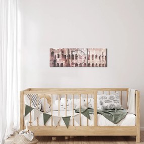 Kép - Vintage képeslap a városról N⁰2 (órával) (90x30 cm)
