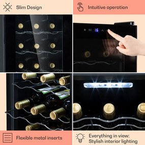 Barolo 15 Uno, borhűtő, 48 liter, 15 palack, 11-18°C, 1 zóna