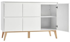 Swing fehér fiókos gyerek komód, 148 x 92 cm - Pinio