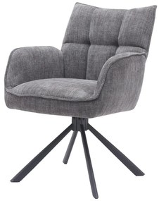 Szürke kárpitozott étkezőfotel szett 2 db-os Marilla – Unique Furniture