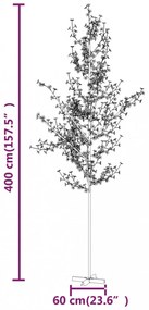 LED-es cseresznyevirágfa 672 meleg fehér LED-del 400 cm