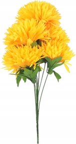 Sárga Mesterséges Krizantém Csokor Váza Dekoráció 54cm
