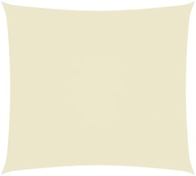 krémszínű téglalap alakú oxford-szövet napvitorla 2,5 x 3,5 m