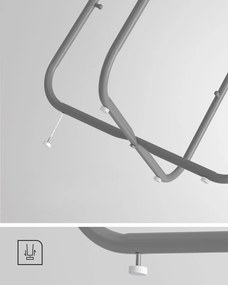 COLETTE kerek tárolóasztal, 45x50cm, szürke/fehér Vasagle