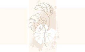Kép - Line art monstera N⁰1 (90x60 cm)