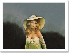 Poszterek keretben 40x30 Brigitte Bardot Kalap