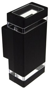 Kültéri fali lámpa LITEK 2xGU10/30W/230V IP44 fekete
