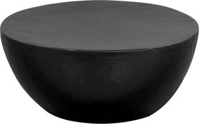 vidaXL fekete kalapált alumínium dohányzóasztal 70 x 30 cm