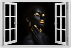 Poszterek 90x60 Arannyal bevont arc