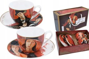 Porcelán Csészék Carmani Modigliani On És Ő Ajándék Pároknak 2 db