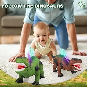 STEAM Life Sétáló dinoszaurusz játék Robot dinoszaurusz játék Sétál, mozog a száj, ordít és világít - Robotjátékok gyerekeknek