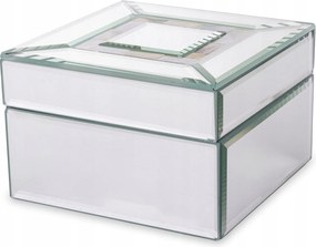 Üveg Ékszerdoboz Gyöngyház Csillogó Ezüst