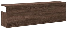 barna tölgy színű szerelt fa fali szekrény 100 x 20 x 30 cm