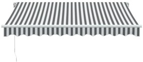 antracitszürke-fehér kézzel kihúzható napellenző 300 x 250 cm