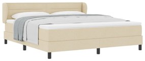 Boxspring Ágy Mattal Krém 180x200 cm Szövet