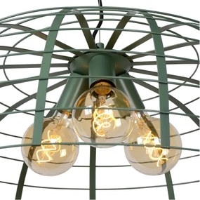 Lucide 45449/76/37 - Csillár zsinóron ELODIE 3xE27/40W/230V türkiz