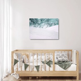 Üveg kép - Türkiz absztrakció (70x50 cm)