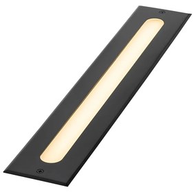 Modern talajszpot fekete 50 cm LED-del, IP65 - Eline