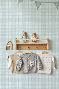 Holden Decor Adventure Awaits Ivy Plaid kék kockás papír tapéta – 14001