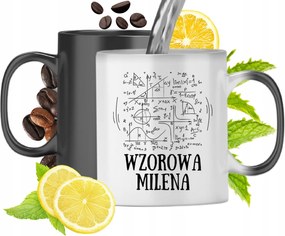 Mágikus bögre Milena fekete matt nyomott mintával 330ml