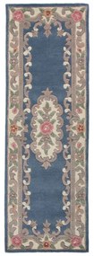 Aubusson kék gyapjú szőnyeg, 67 x 210 cm - Flair Rugs