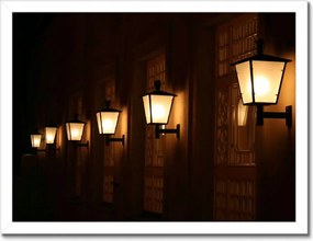 Poszterek keretben 40x30 Utcai lámpák