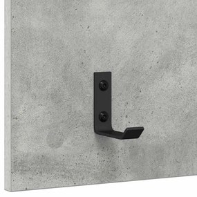 Fali Kabáthorog polcokkal Beton szürke 90 x 40 x 10 cm Faanyag
