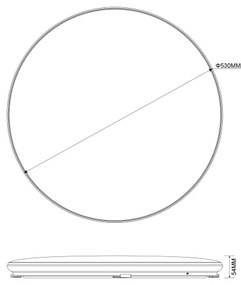 Zuma Line JE-DHR-0530-GD - OMAR LED 48W mennyezeti dimmer, arany