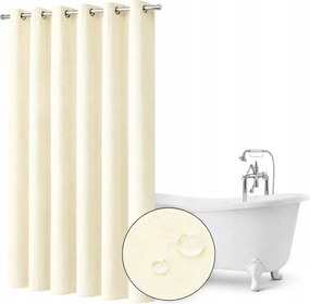 Zuhanyfüggöny 150x200 vízálló könnyű függöny ekrü