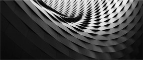 Absztrakt kép - fekete-fehér spirál (120x50 cm)