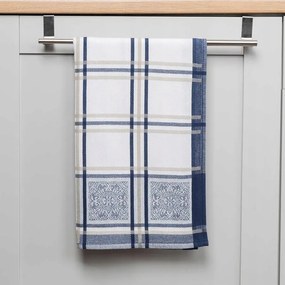 Konyhai törlőkendő Majolica, méret 50x70cm k. sötétkék