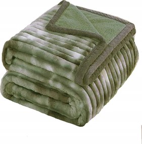 Mikroplüss takaró bárány/juh mintával 160x200cm Khaki cirmos