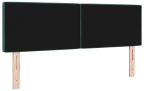 LED fejtámla Kristály gombokkal tuftolt Sötétzöld 80 cm Bársony