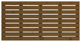 mézbarna tömör fenyőfa fali fejtámla 126 x 3 x 63 cm